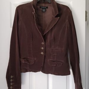 Womens chocolate brown corduroy jacket ect